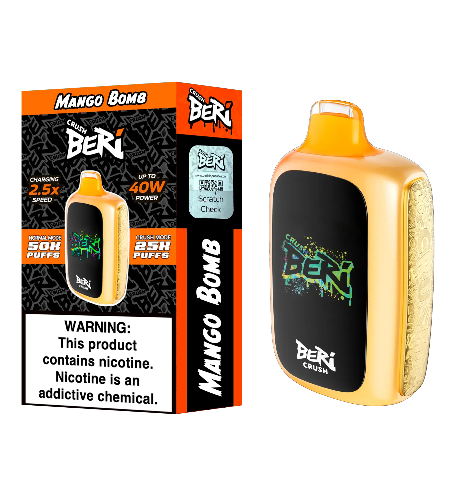 Mango Bomb Beri Crush 50K Puffs Disposable Vape 1 Mango Bomb Beri Crush 50K Puffs Disposable Vape