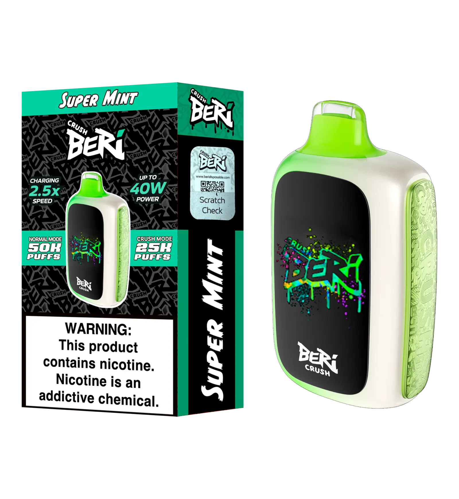 Super Mint Beri Crush 50K Puffs Disposable Vape 1 Super Mint Beri Crush 50K Puffs Disposable Vape